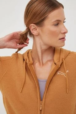 Γυναικεία Με φερμουάρ Μπλούζα Puma καφέ, με κουκούλα -Puma Κατάστημα unnamed file 453