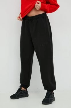 Γυναικεία Παντελόνια φόρμας Βαμβακερό παντελόνι Puma Vogue , χρώμα: μαύρο