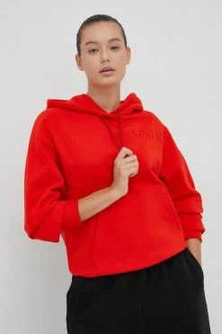 Γυναικεία Χωρίς φερμουάρ Βαμβακερή μπλούζα Puma Vogue γυναικεία, χρώμα: κόκκινο, με κουκούλα -Puma Κατάστημα unnamed file 534