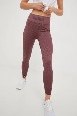 Γυναικεία Κολάν προπόνησης Puma Seamless , χρώμα: καφέ