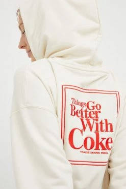 Γυναικεία Χωρίς φερμουάρ Μπλούζα Puma Puma X Coca Cola μπεζ