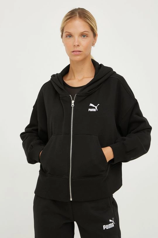 Γυναικεία Με φερμουάρ Μπλούζα Puma μαύρο, 5 Γυναικεία Με φερμουάρ Μπλούζα Puma μαύρο, - Image 5