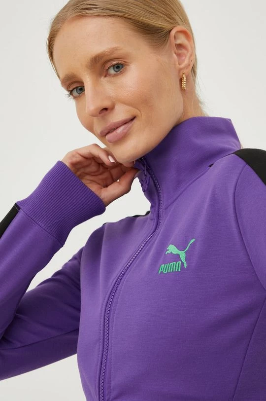 Γυναικεία Με φερμουάρ Μπλούζα Puma X Dua Lipa μοβ 4 Γυναικεία Με φερμουάρ Μπλούζα Puma X Dua Lipa μοβ - Image 4