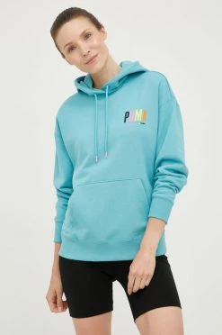 Γυναικεία Χωρίς φερμουάρ Μπλούζα Puma χρώμα: τιρκουάζ,