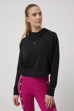 Γυναικεία Χωρίς φερμουάρ Φούτερ προπόνησης Puma Flawless χρώμα: μαύρο,